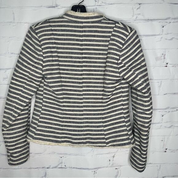 H&M size 6 navy blue striped blazer‎ - Picture 2 of 4